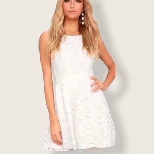 Lulu’s Skater Dress Lace NWT